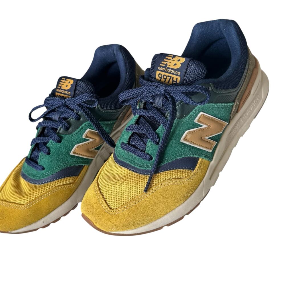 New Balance Men's 997H Camper Green Blue Yellow Retro Urban Sneaker - Size 7 - Picture 3 of 8
